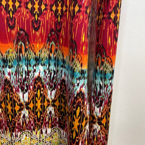 AB Studio Long Jersey Knit Stretch Moroccan Y2K Maxi Skirt Foldover Waist S - Picture 6 of 11